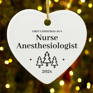 Nurse Anästhesiologin Erste Weihnachtszeit Keramik Ornament
