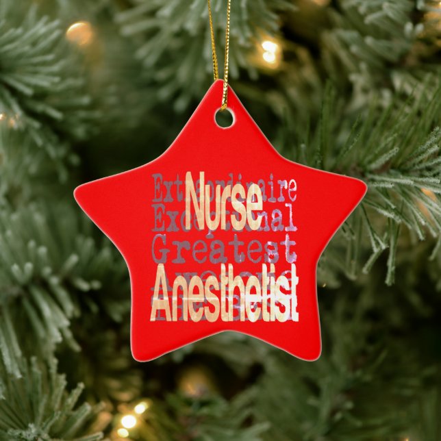 Nurse Anästhesist Extraordinaire Keramik Ornament (Baum)