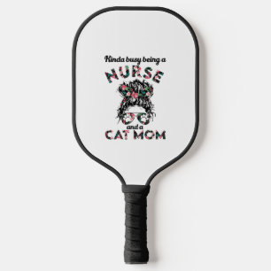 Nurse and Cat Mama lustige Geschenke Ideen Pickleball Schläger