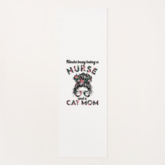 Nurse and Cat Mama lustige Geschenke Ideen Yogamatte (Vorderseite)