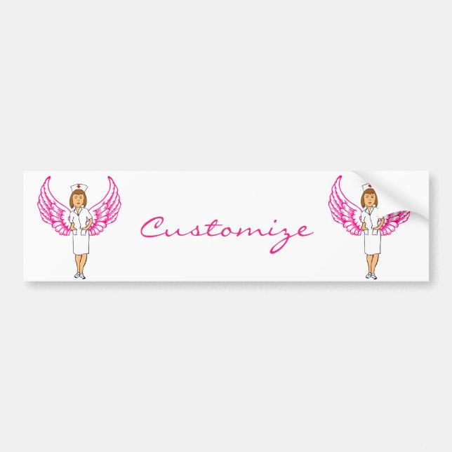 Nurse Angel Wings Thunder_Cove Autoaufkleber (Vorne)