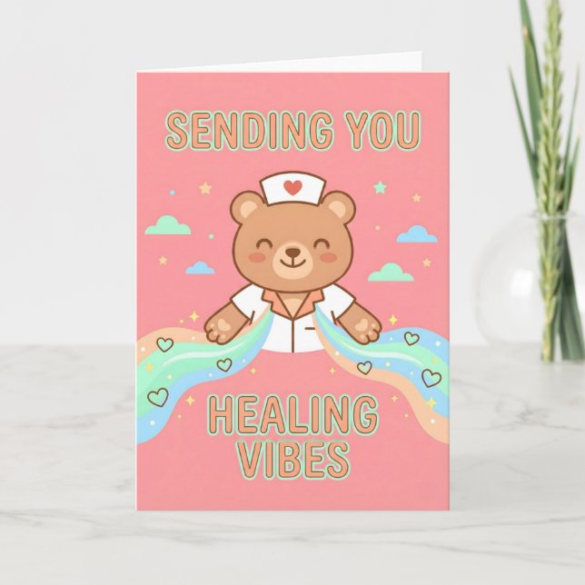 Nurse Appreciation ending You Healing Vibes Cute Karte (Vorderseite)