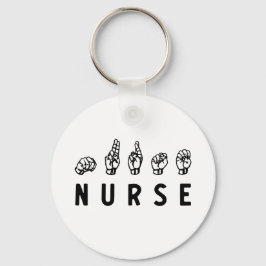 Nurse ASL Handzeichen Sprache Pflege Grad RN Gesch Schlüsselanhänger