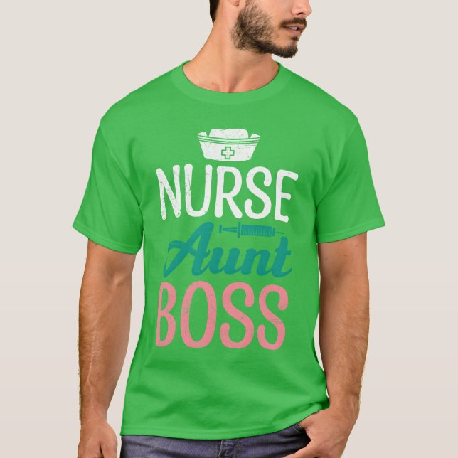 Nurse Auntie Boss Mothers Day Aunts Junge T-Shirt (Vorderseite)