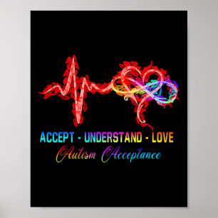 Nurse Autismus akzeptieren Liebe Autismus Awarene Poster