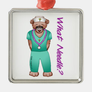 Nurse Bear Ornament Aus Metall