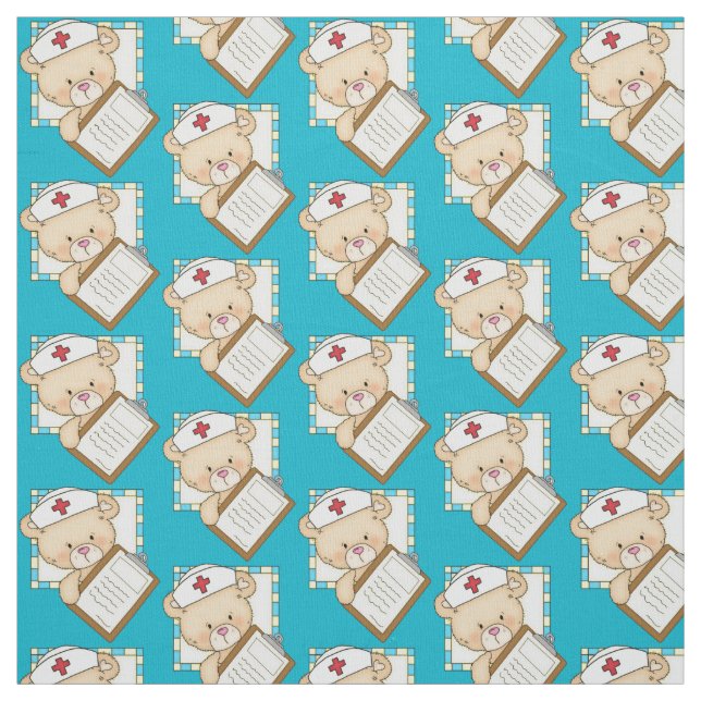 Nurse Bear Pima Baumwollgewebe Stoff (Muster)