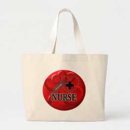 NURSE BLUTZELLEN SYRINGE HERZLOGO JUMBO STOFFBEUTEL