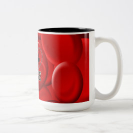 NURSE BLUTZELLEN SYRINGE HERZLOGO ZWEIFARBIGE TASSE