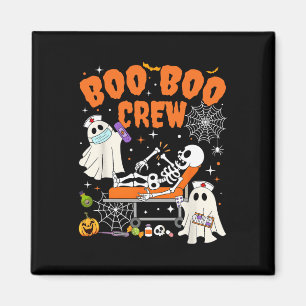 Nurse Boo Boo Crew Ghost Skeleton Nurse Halloween Magnet
