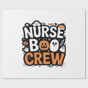 Nurse Boo Crew Halloween Gesundheitsheld Gruselig Geschenkpapier