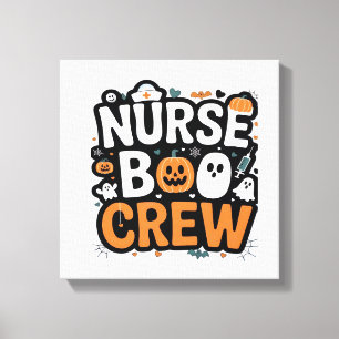 Nurse Boo Crew Halloween Gesundheitsheld Gruselig  Leinwanddruck
