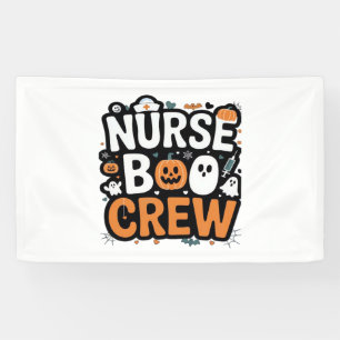 Nurse Boo Crew Halloween Healthhero Spooky Banner