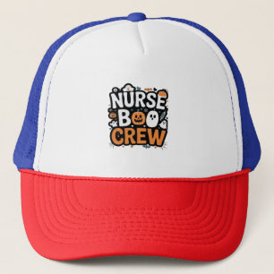 Nurse Boo Crew Halloween Healthhero Spooky Truckerkappe