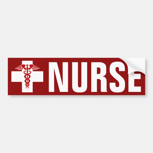Nurse Caduceus Autoaufkleber (Vorne)