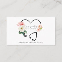 Nurse Caregiver Floral Stethoscope