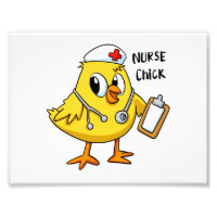 Nurse chick Cartoon | Hintergrundfarbe auswählen