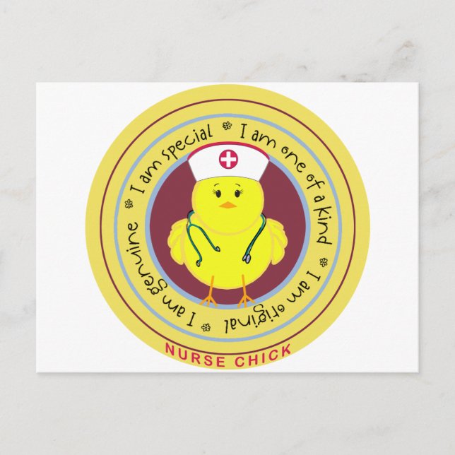 Nurse Chick Postkarte (Vorderseite)