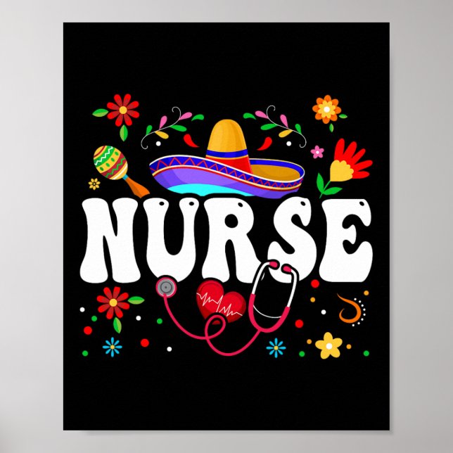 Nurse Cinco De Mayo Mexican Poster (Vorne)