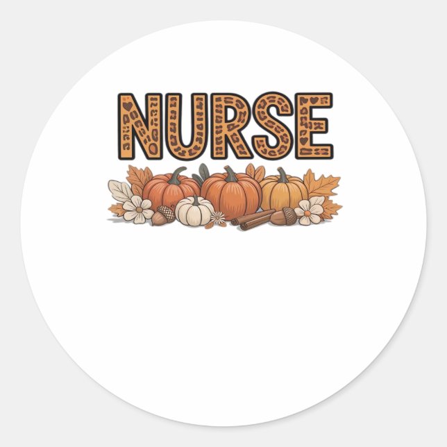 NURSE Classic T - Shirt Runder Aufkleber (Vorderseite)