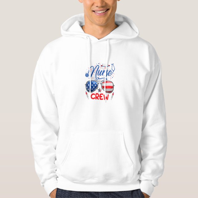 Nurse Crew Stethoscope American Hoodie (Vorderseite)