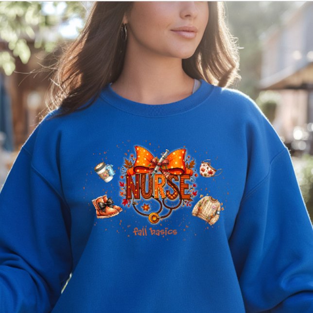 Nurse Cute Bow Fall Autumn Basics  Sweatshirt (Von Creator hochgeladen)