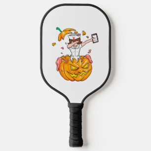 Nurse Dabbing Halloween T - Shirt Pumpkin Dab Gesc Pickleball Schläger