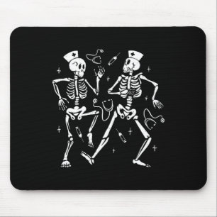 Nurse Dancing Skeleton Halloween Skelettkostüm Mousepad