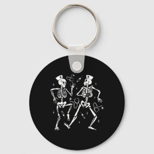 Nurse Dancing Skeleton Halloween Skelettkostüm Schlüsselanhänger