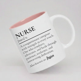 Nurse Definition Mug Personalized Gift for Nurses Zweifarbige Tasse