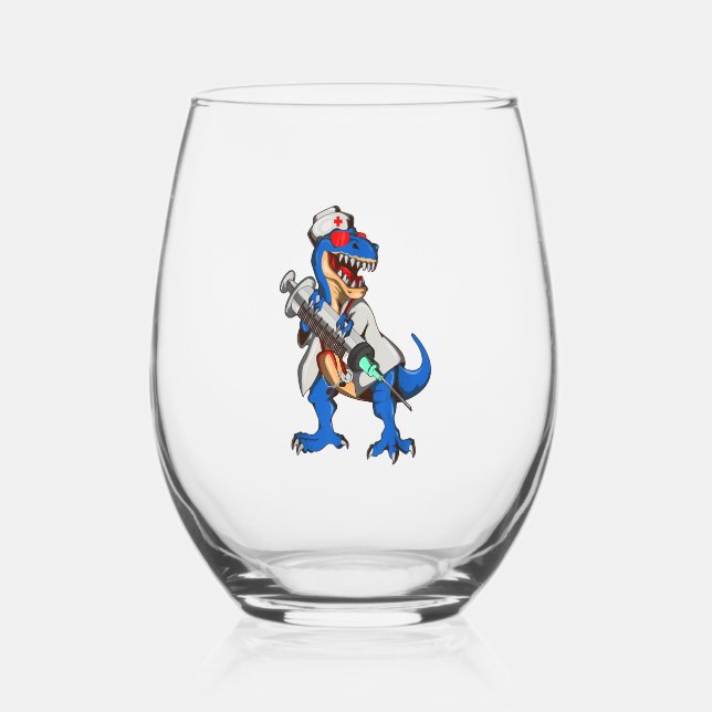 Nurse Dinosaur Nurse Weinglas Ohne Stiel (Vorderseite)