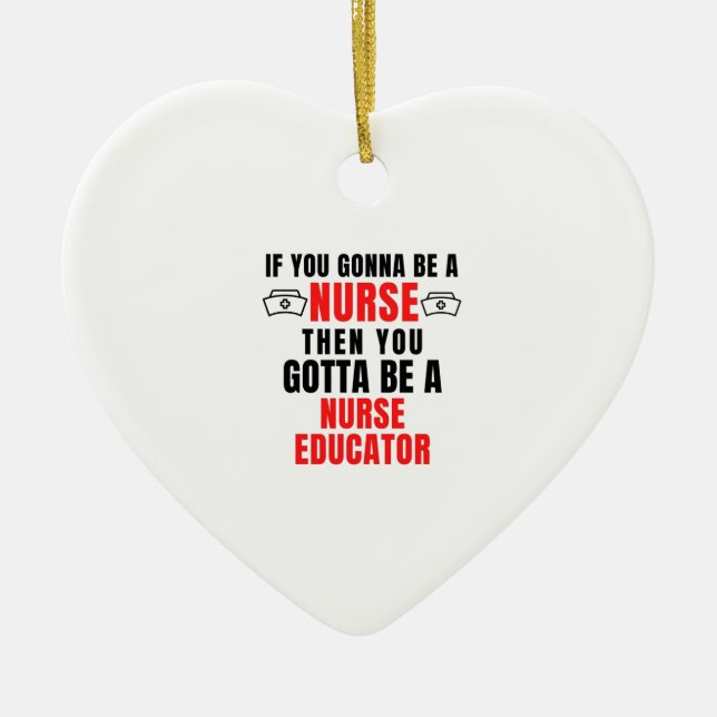 NURSE EDUCATOR KERAMIK ORNAMENT (Vorne)