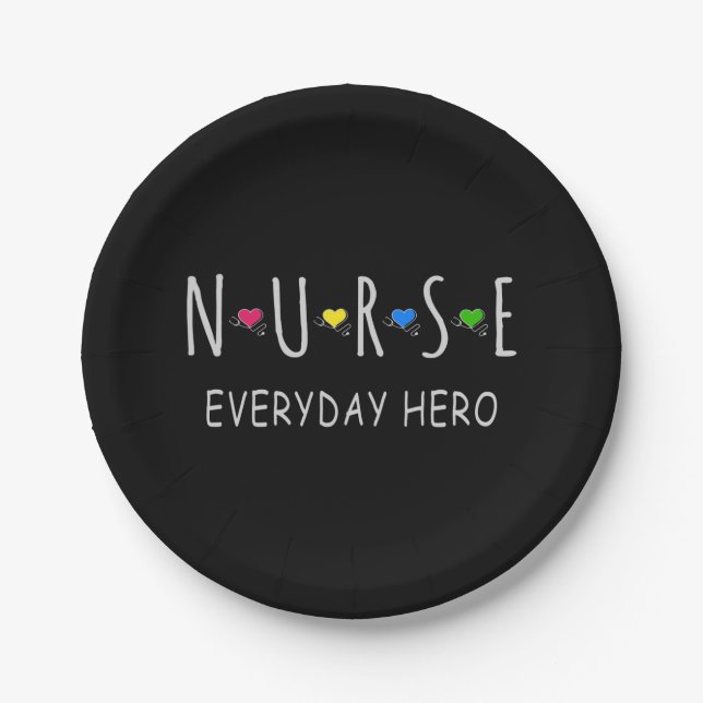 Nurse Everyday Hero Pappteller (Vorderseite)