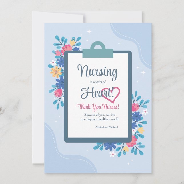 Nurse Floral vielen Dank für die Einladung (Vorderseite)