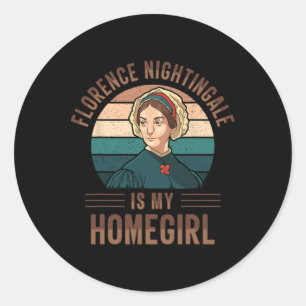 Nurse Florence Nightingale Medizin Runder Aufkleber