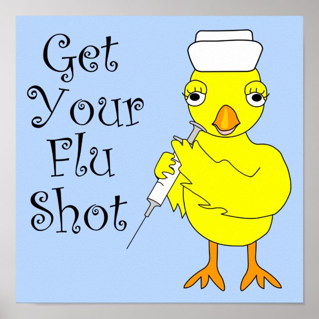 Nurse Flu Shot Chick Poster (Vorne)