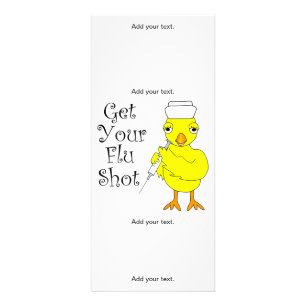 Nurse Flu Shot Chick Werbekarte