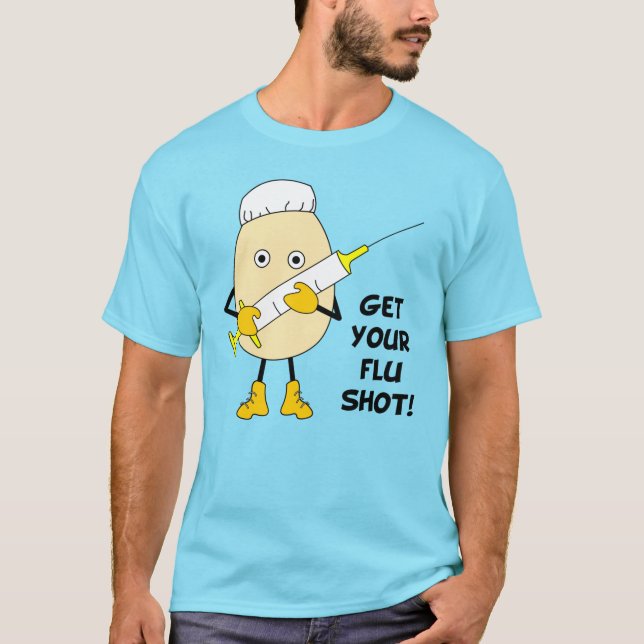 Nurse Flu Shot Egghead T-Shirt (Vorderseite)