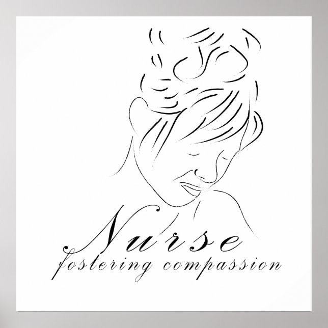 Nurse "Fostering Compassion" Print Poster (Vorne)