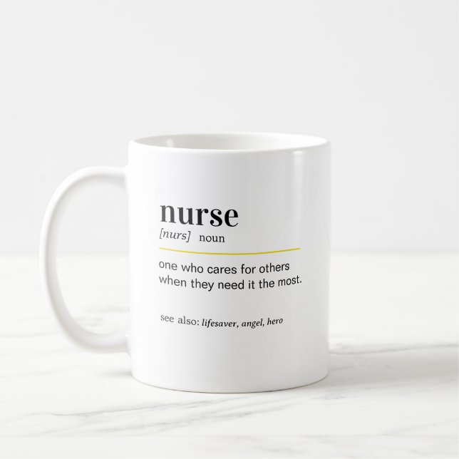 Nurse Funny Definition Gift Kaffeetasse (Links)