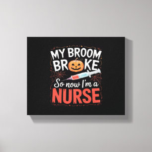Nurse Funny Halloween Nursing Essential T - Shirt_ Leinwanddruck