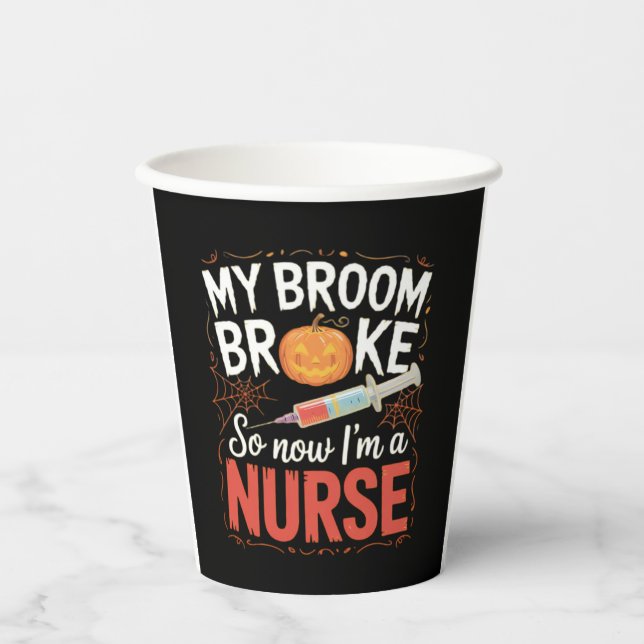 Nurse Funny Halloween Nursing Essential T - Shirt Pappbecher (Vorderseite)