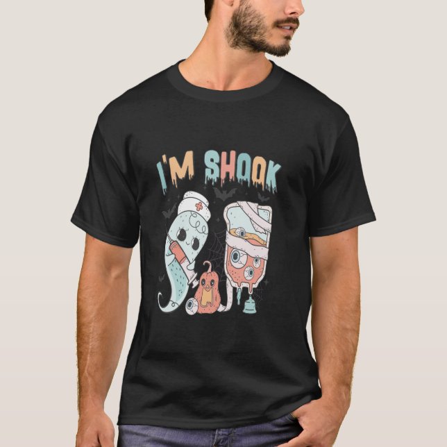 Nurse Funny Stethoscope Nurse Pumpkin Skull Lover T-Shirt (Vorderseite)
