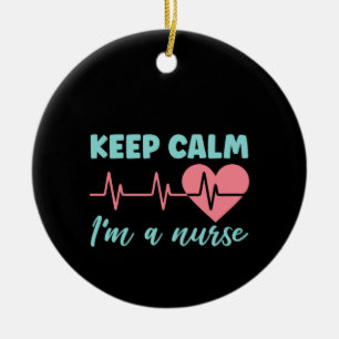 Nurse Geschenk Behalt Ruhe ich bin eine Krankensch Keramik Ornament