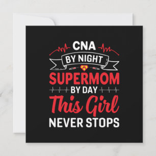 Nurse Geschenk CNA von der Nachtsupermutter Feiertagskarte