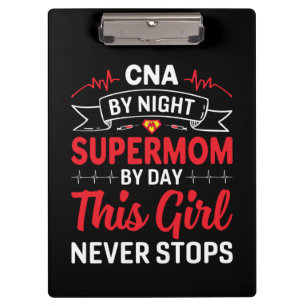 Nurse Geschenk CNA von der Nachtsupermutter Klemmbrett