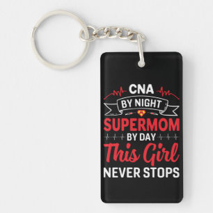 Nurse Geschenk CNA von der Nachtsupermutter Schlüsselanhänger