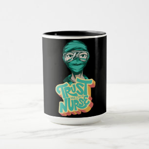 Nurse Gesichtsmaske Zitat Tasse