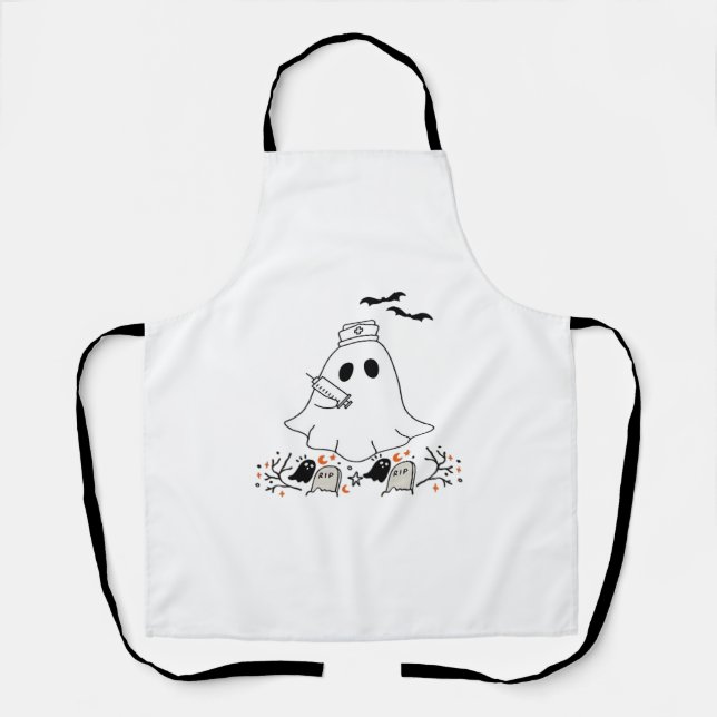 Nurse Ghost Niedlich Halloween Design Classic T -  Schürze (Vorderseite)