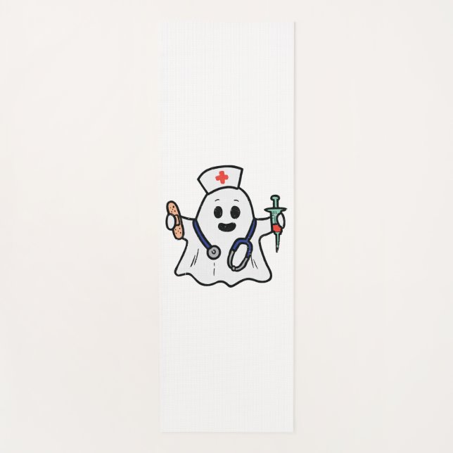Nurse Ghost Scrub Halloween Kostüm für Krankenschw Yogamatte (Vorderseite)